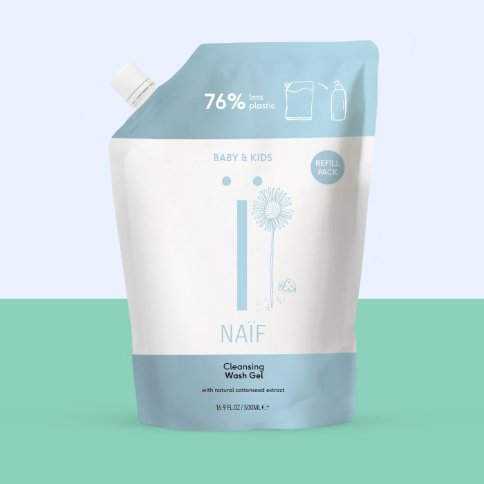 Naïf - wasgel voor baby's en kids - navulverpakking - 500ML