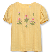 Wander & Wonder - embroidered blouse - buttercup