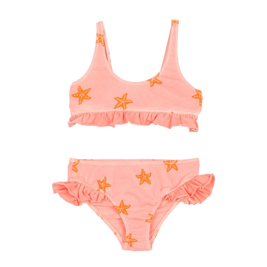 Buho - kids starfish bikini - tangerine