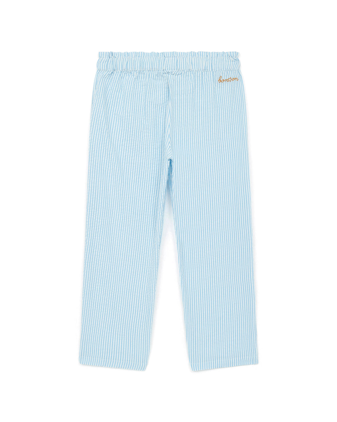 Bonton - light pants - blue stripes