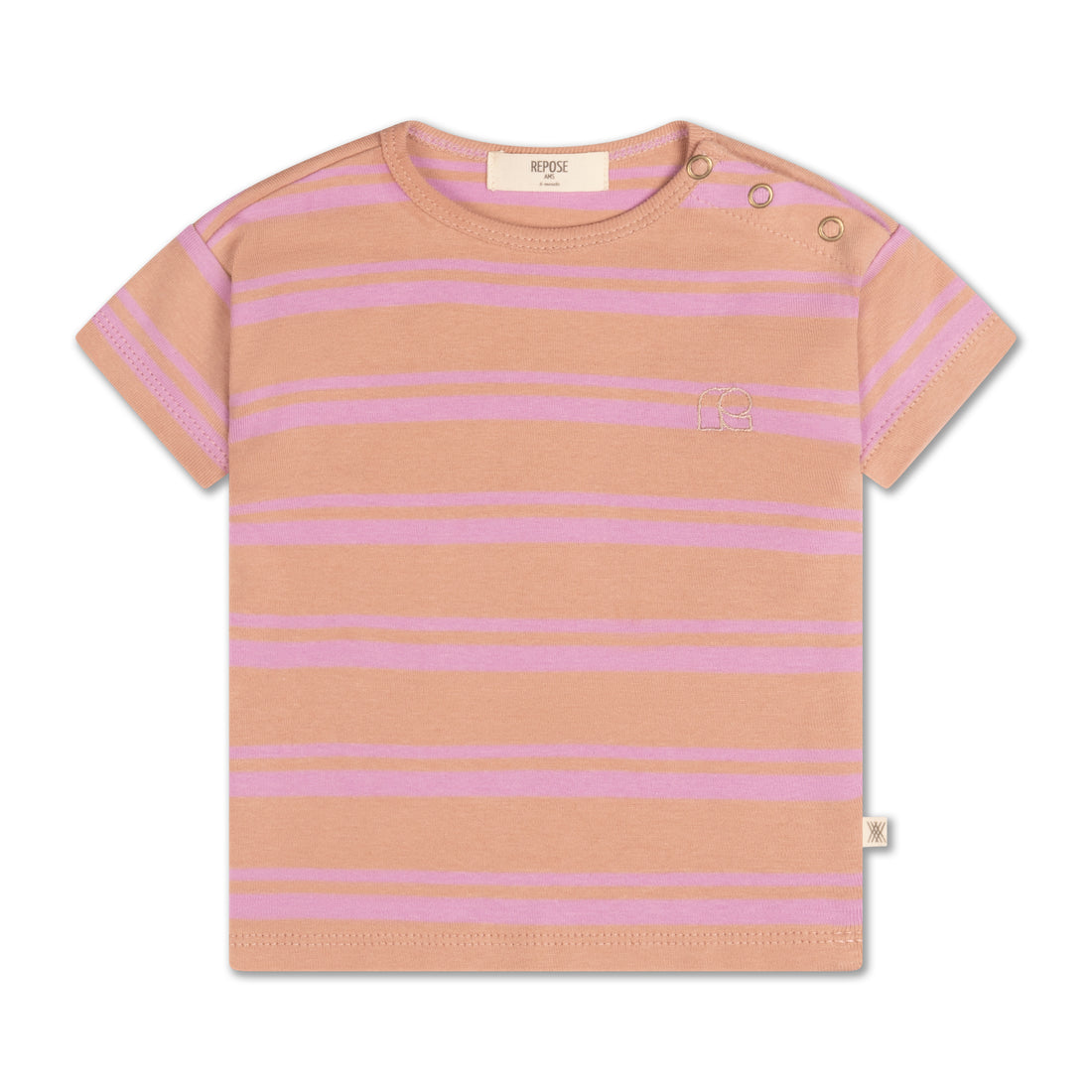 Repose ams - Tshirt powder violet stripes