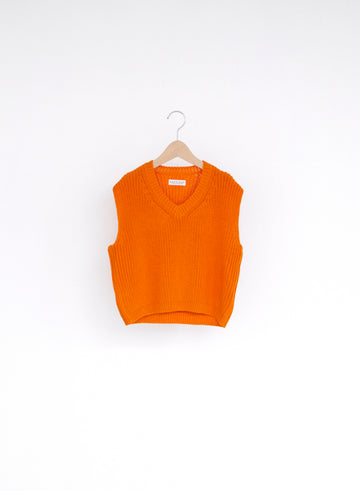East end Highlanders - oversized knit vest - orange