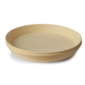 Mushie - round plates (2PCS) - daffodil - Hyggekids