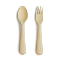 Mushie - spoon & fork - daffodil - Hyggekids