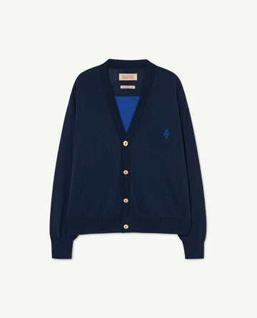 The animals observatory - racoon kids cardigan - navy