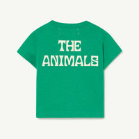 The animals Observatory - rooster baby tshirt - logo green
