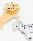 Meri Meri - felt lion & zebra hair clips