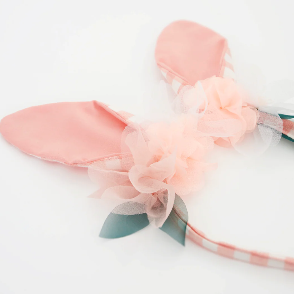 Meri Meri - embellished gingham bunny headband
