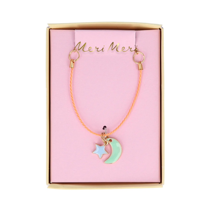 Meri Meri - enamel moon & star necklace