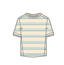 Repose ams - Tshirt turquoise nude stripes