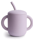 Mushie - training cup + straw - soft lilac - Hyggekids