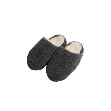 Alwero  - wool slippers for adults - graphite - Hyggekids
