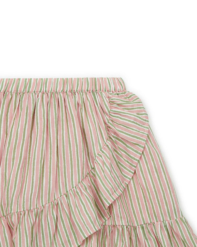 Bonton - skirt - pink stripes