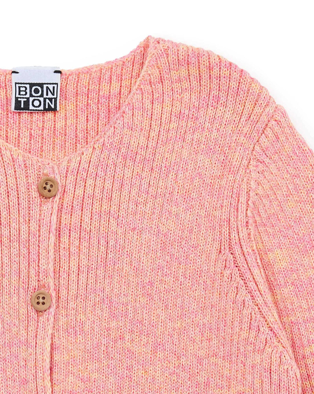 Bonton - rib cardigan - pink