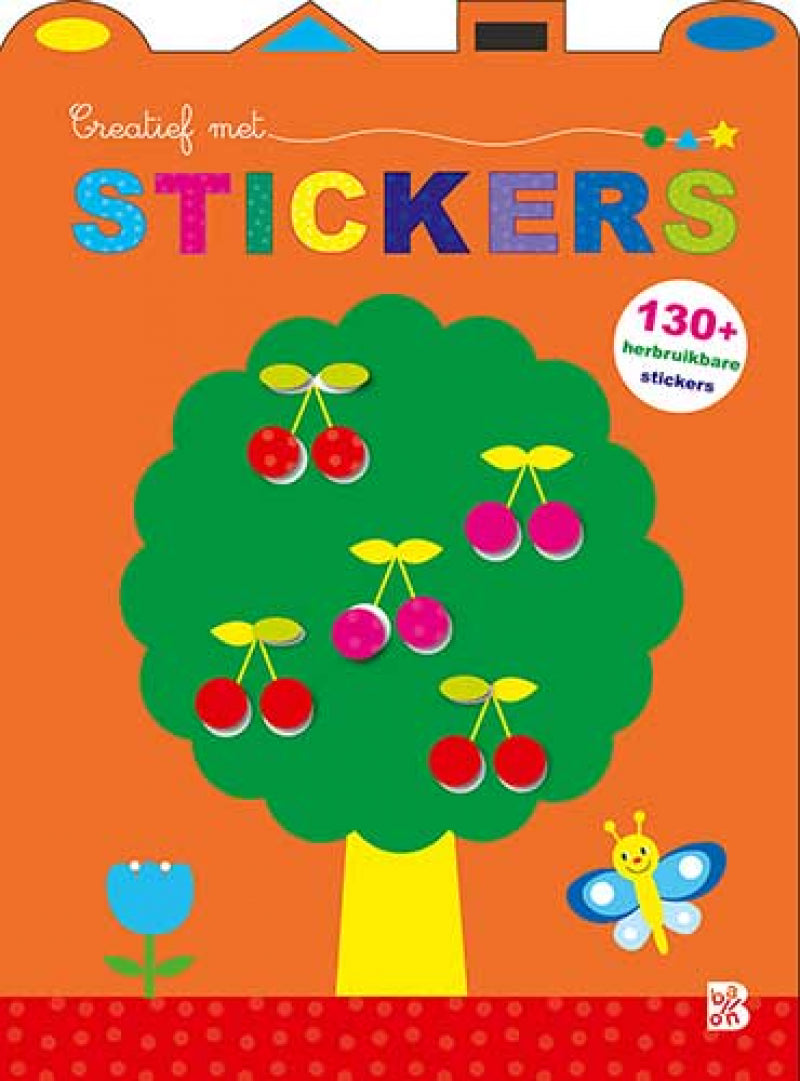 creatief met stickers - kersenboom