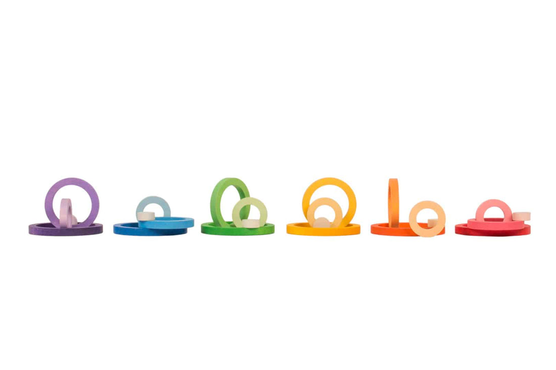 grapat - 24 rainbow nest rings (20-216) - Hyggekids
