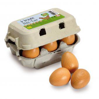 Grocery Shop - Eggs brown sixpack - Hyggekids