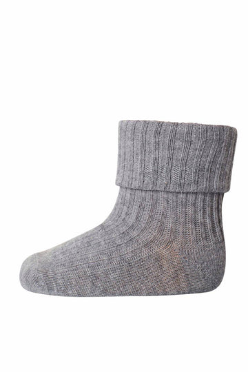 MP Denmark - cotton rib socks - 10-533-0 491 - grey melange - Hyggekids