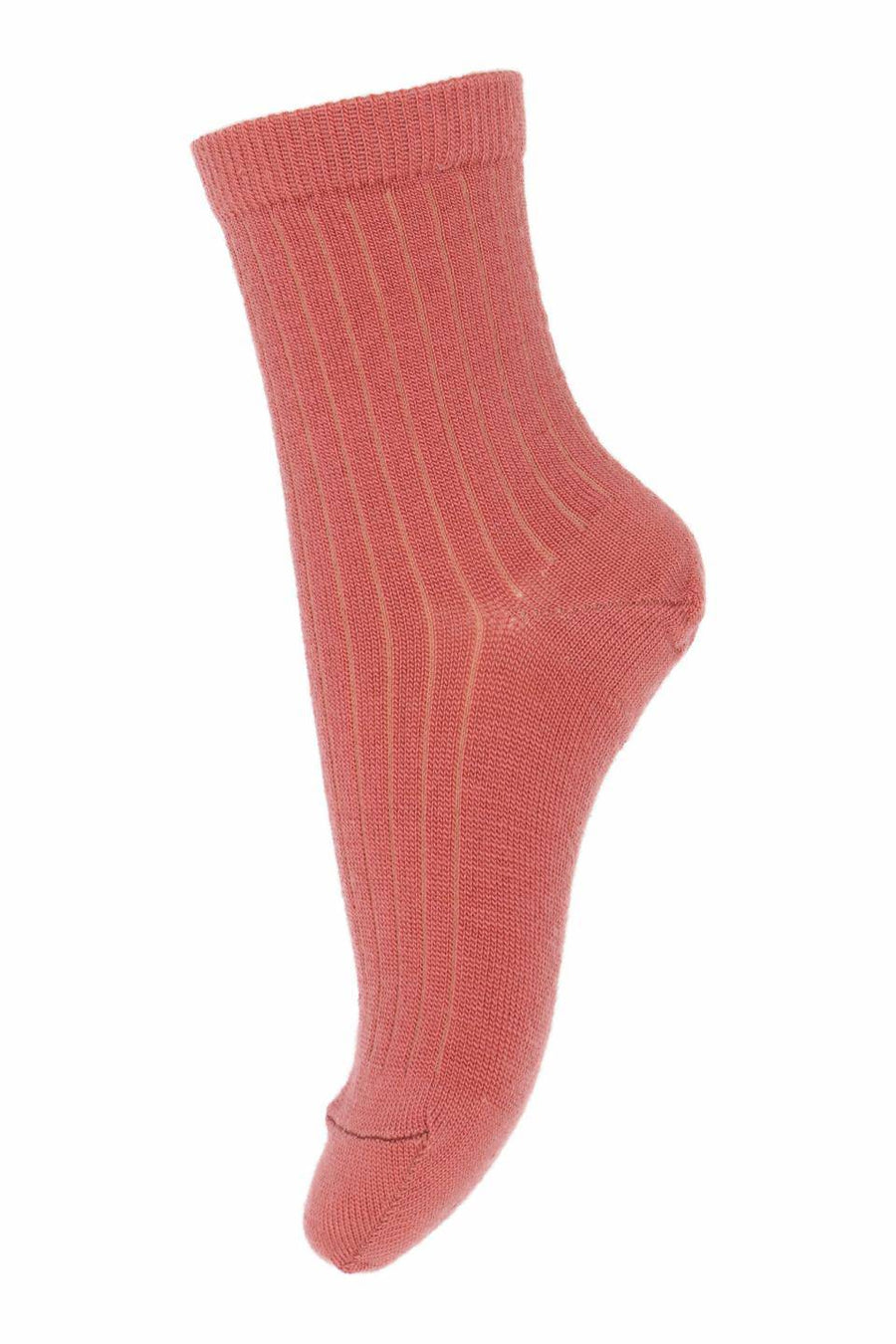 MP Denmark - wool rib socks - 10-718-0 831 - canyon rose - Hyggekids