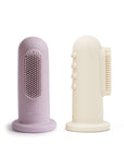 Mushie - finger toothbrush - 2pack - soft lilac/ivory