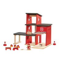 Plan Toys - fire station - Hyggekids