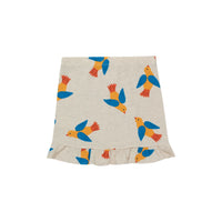 Tiny Cottons - birds skirt - light cream heather