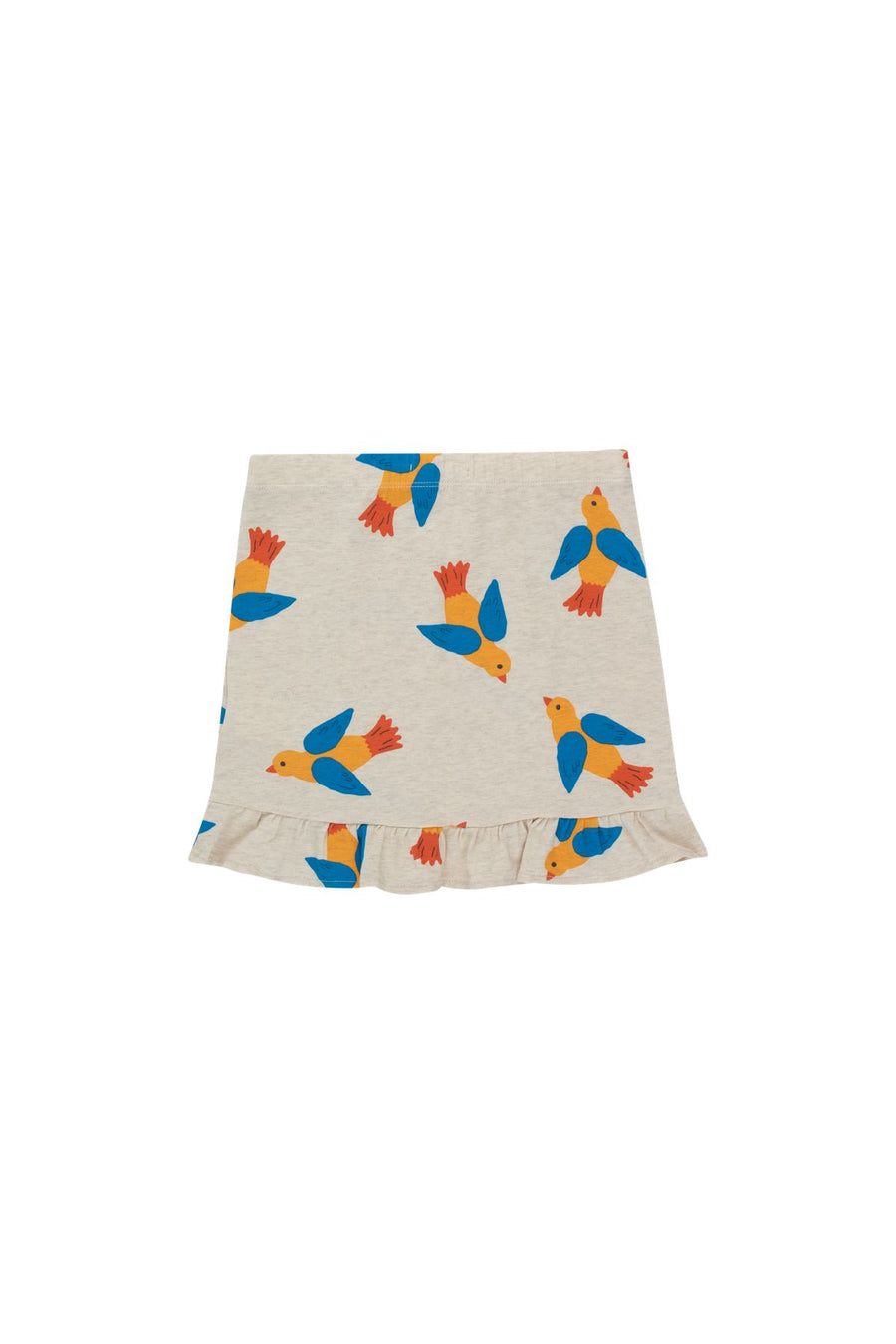Tiny Cottons - birds skirt - light cream heather