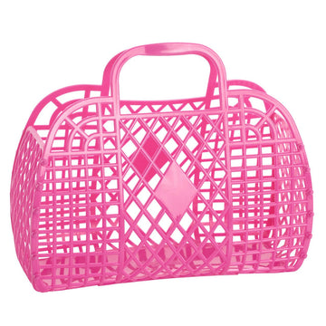 Sunjellies - retro basket - large - berry pink - Hyggekids