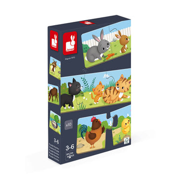 Janod - 10 Puzzels Trionimo - Hyggekids