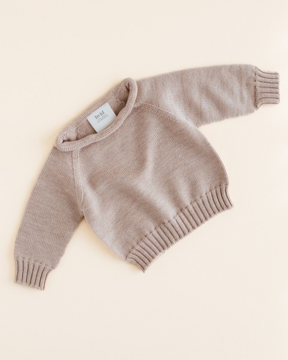 Hvid - wool sweater - georgette - sand - Hyggekids