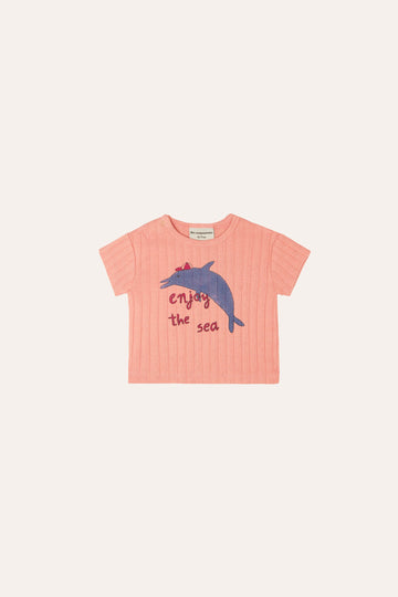 The Campamento - baby enjoy the sea t-shirt - peach